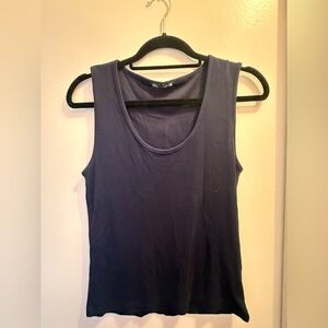 Zara Navy Scoop Neck Tank Top